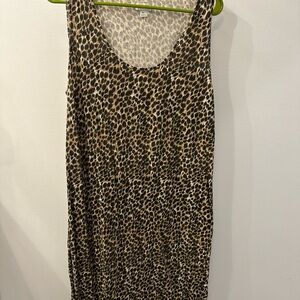 J. Crew Leopard Print Maxi Dress